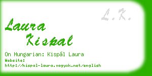 laura kispal business card